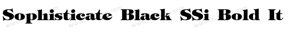 Sophisticate Black SSi Bold Italic字体转换